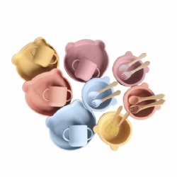 Bear Shape Silicone Cutlery Set