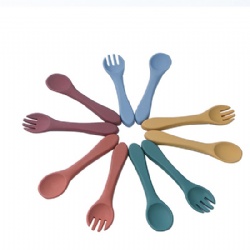 Silicone Baby Spoon And Fork Set