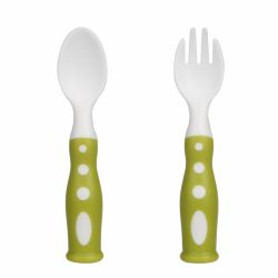 2 Color Baby Spoon Fork Set